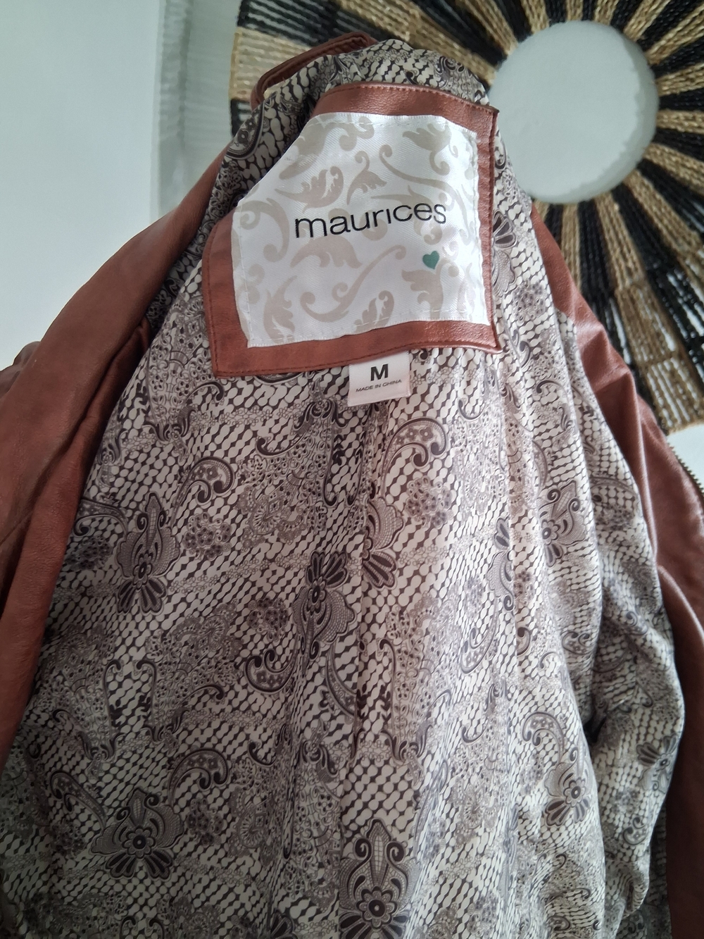 Maurices Rust Brown Faux Leather Moto Jacket - Picture 5 of 6